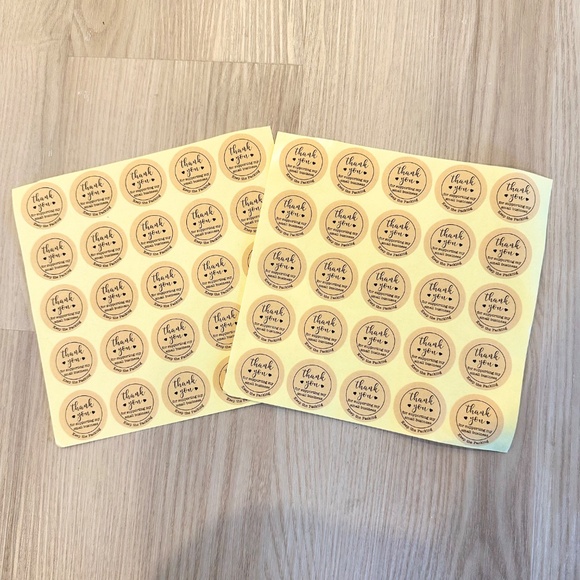 🎆10 for $10🎆 "Thank You Small Business" Packaging Sticker Sheets - Picture 2 of 3